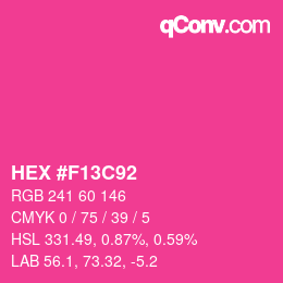 Color code: HEX #F13C92 | qconv.com