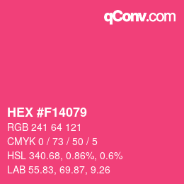 Color code: HEX #F14079 | qconv.com
