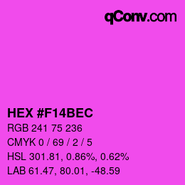 颜色代码: HEX #F14BEC | qconv.com