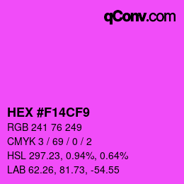 Color code: HEX #F14CF9 | qconv.com