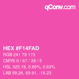 カラーコード: HEX #F14FAD | qconv.com