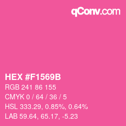 Color code: HEX #F1569B | qconv.com