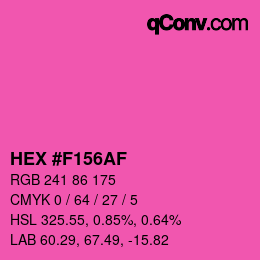 颜色代码: HEX #F156AF | qconv.com