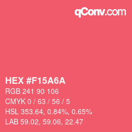 カラーコード: HEX #F15A6A | qconv.com