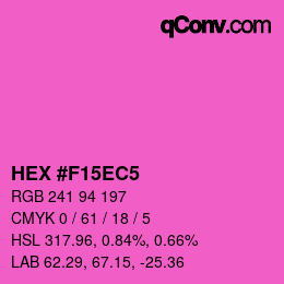 Color code: HEX #F15EC5 | qconv.com