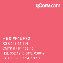 Color code: HEX #F15F72 | qconv.com