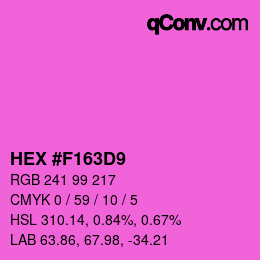 カラーコード: HEX #F163D9 | qconv.com