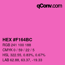 Color code: HEX #F164BC | qconv.com
