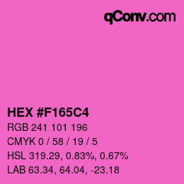 Color code: HEX #F165C4 | qconv.com