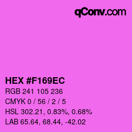 Farbcode: HEX #F169EC | qconv.com
