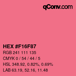 Color code: HEX #F16F87 | qconv.com