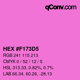 カラーコード: HEX #F173D5 | qconv.com