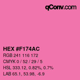 カラーコード: HEX #F174AC | qconv.com