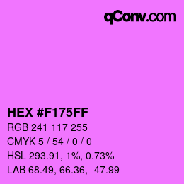 カラーコード: HEX #F175FF | qconv.com