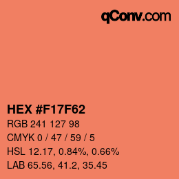 Color code: HEX #F17F62 | qconv.com