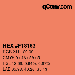カラーコード: HEX #F18163 | qconv.com