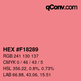 Color code: HEX #F18289 | qconv.com