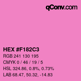 颜色代码: HEX #F182C3 | qconv.com