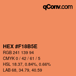 Code couleur: HEX #F18B5E | qconv.com