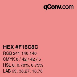 Color code: HEX #F18C8C | qconv.com
