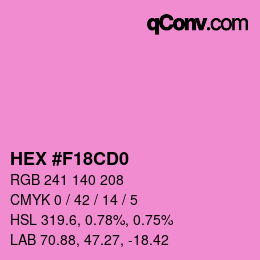 Código de color: HEX #F18CD0 | qconv.com