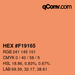 Color code: HEX #F19165 | qconv.com
