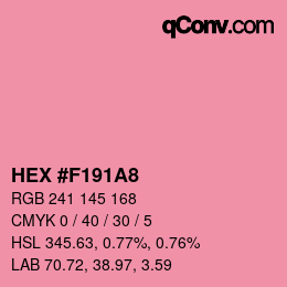 Color code: HEX #F191A8 | qconv.com