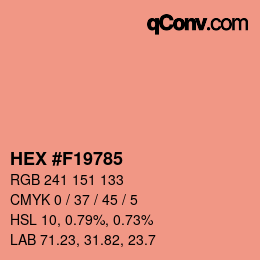 Farbcode: HEX #F19785 | qconv.com