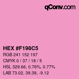 カラーコード: HEX #F198C5 | qconv.com