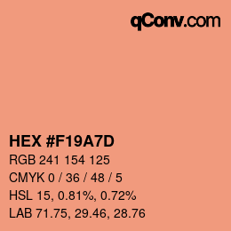 Color code: HEX #F19A7D | qconv.com