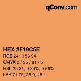 Farbcode: HEX #F19C5E | qconv.com