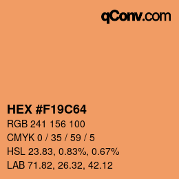 颜色代码: HEX #F19C64 | qconv.com