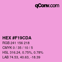 Color code: HEX #F19CDA | qconv.com