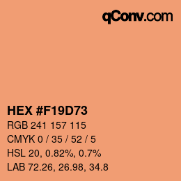 カラーコード: HEX #F19D73 | qconv.com