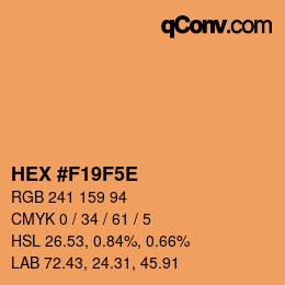 カラーコード: HEX #F19F5E | qconv.com
