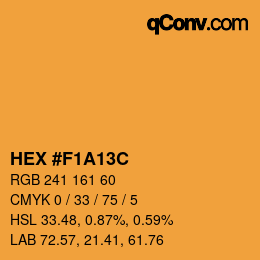 Farbcode: HEX #F1A13C | qconv.com