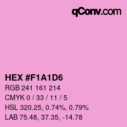 カラーコード: HEX #F1A1D6 | qconv.com