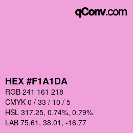 颜色代码: HEX #F1A1DA | qconv.com