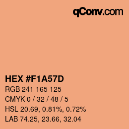 Color code: HEX #F1A57D | qconv.com