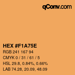 カラーコード: HEX #F1A75E | qconv.com