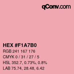 颜色代码: HEX #F1A7B0 | qconv.com