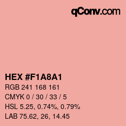 Color code: HEX #F1A8A1 | qconv.com
