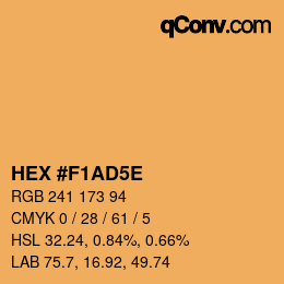 カラーコード: HEX #F1AD5E | qconv.com