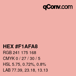 Color code: HEX #F1AFA8 | qconv.com