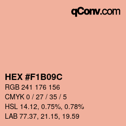 カラーコード: HEX #F1B09C | qconv.com