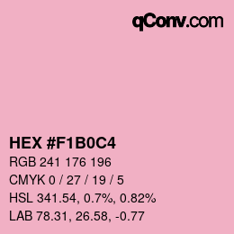 カラーコード: HEX #F1B0C4 | qconv.com