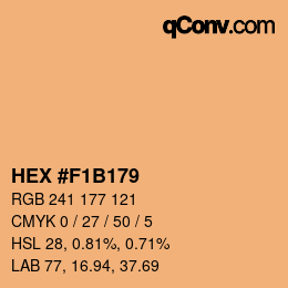 カラーコード: HEX #F1B179 | qconv.com