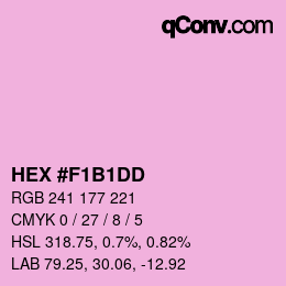 カラーコード: HEX #F1B1DD | qconv.com