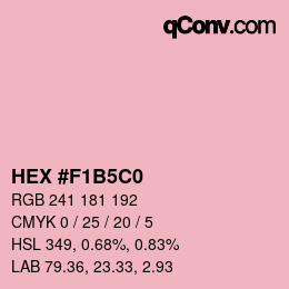 Color code: HEX #F1B5C0 | qconv.com