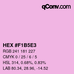 Color code: HEX #F1B5E3 | qconv.com